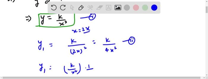 Suppose that y varies inversely with x