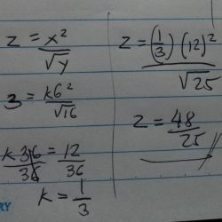 Suppose that y varies inversely with x