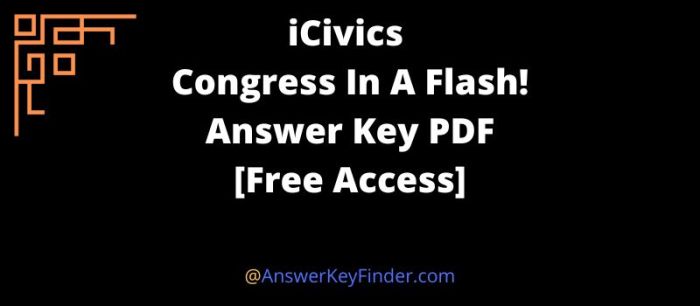 Icivics congress in a flash answers key